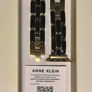 Anne Klein Elegant Black and Gold Apple Watch Band, new never been worn